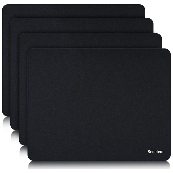 4-Pack 11" x 8.6" Ultra-Smooth Non-Slip Rubber Base Mouse Pad