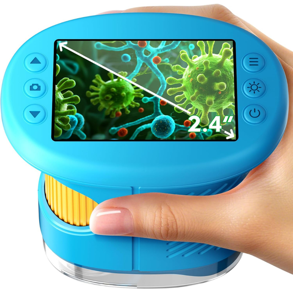 4K 2.4" Screen 1000X Handheld Digital Kids Microscopes