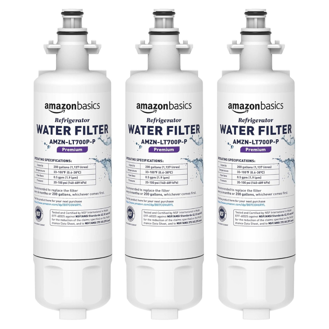 3-Pack Replacement LG LT700P Refrigerator Water Filter
