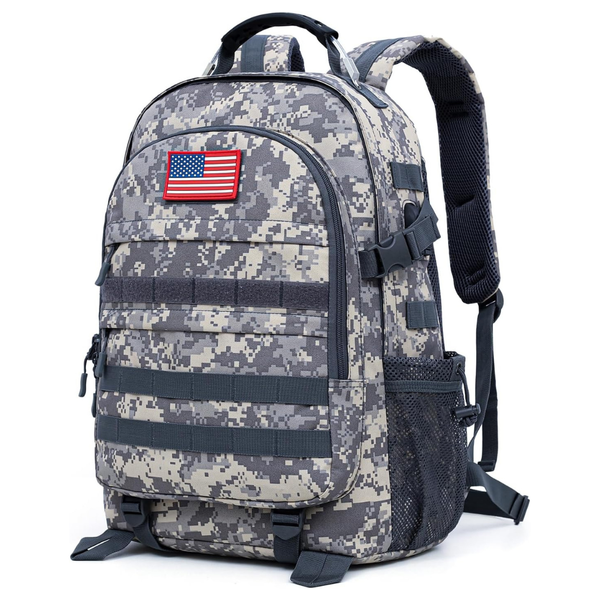 Waterproof Camo Backpack With USB Charging Port