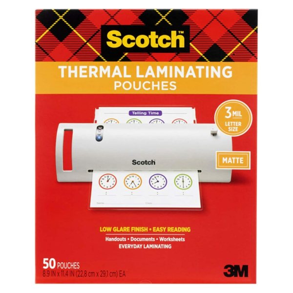 50-Pack 8.9" x 11.4" Scotch Thermal Laminating Pouches