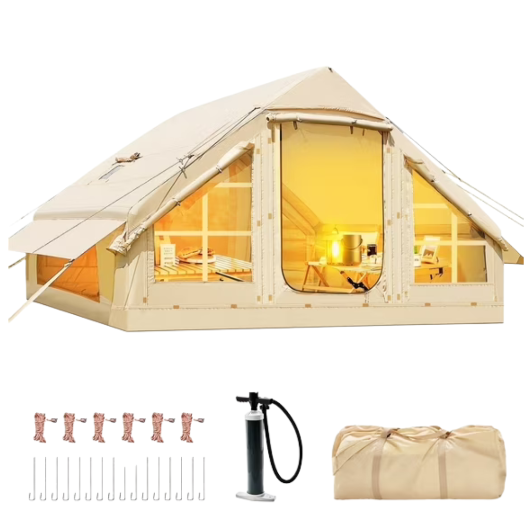 4-6 Person Lilypelle Blow Up Inflatable Tent with Stove Jack