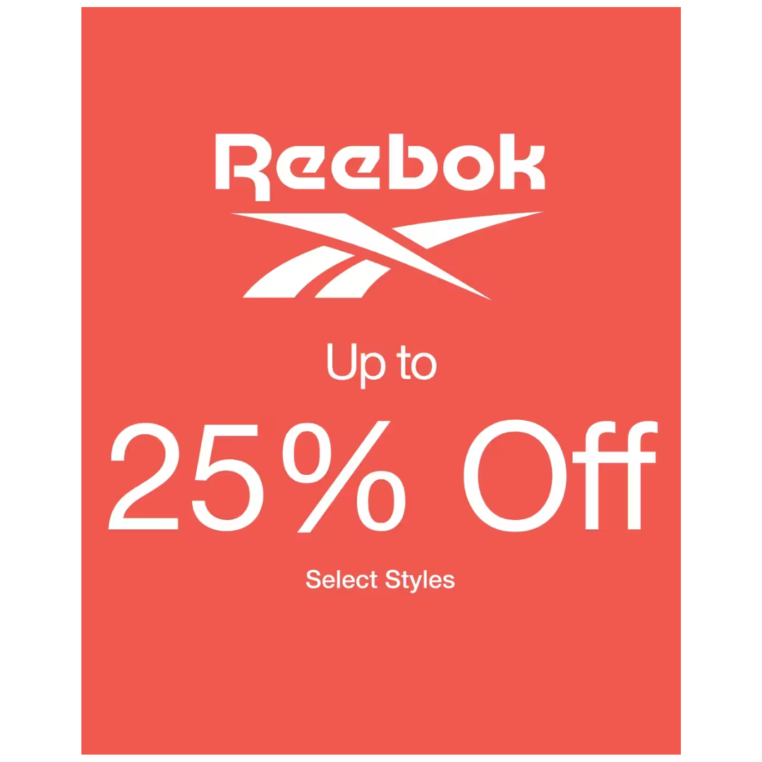 Up To 25% Off On Select Reebok Styles At DSW
