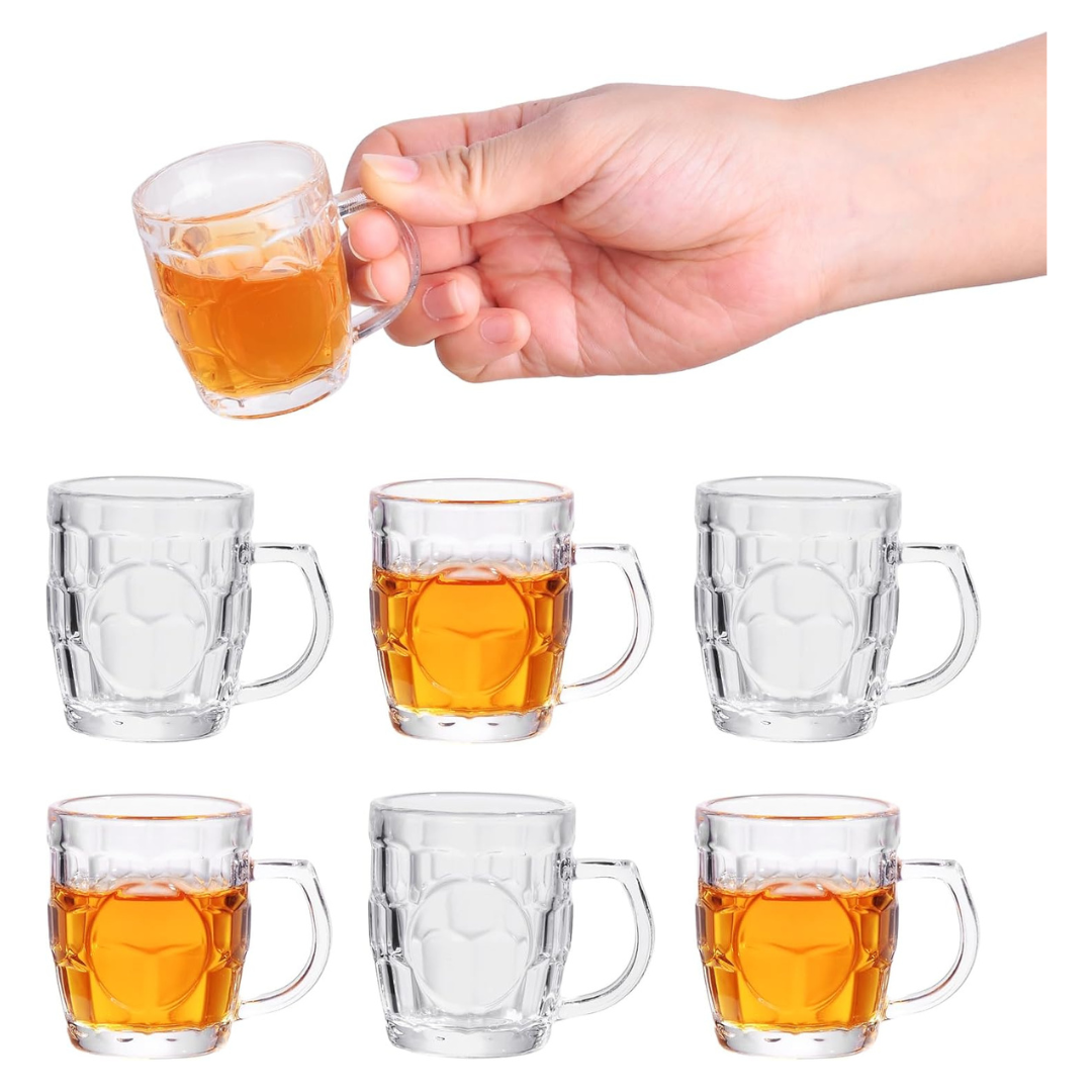 6-Pack Mini Beer Shot Glasses (1.8 Oz)