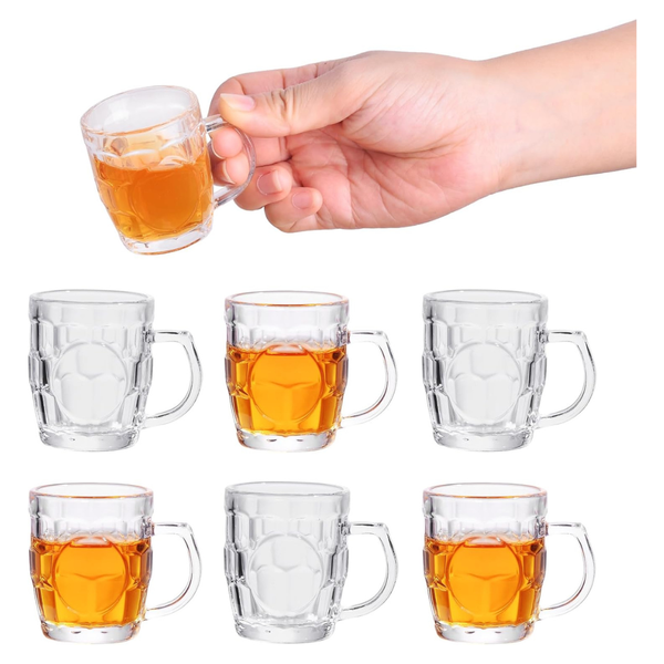 6-Pack Mini Beer Shot Glasses (1.8 Oz)