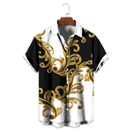 Men's Hawaiian Short Sleeve Beach Tropical Button-Down Shirt