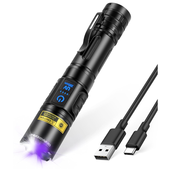 High Lumens 395nm USB Rechargeable UV LED Flashlight