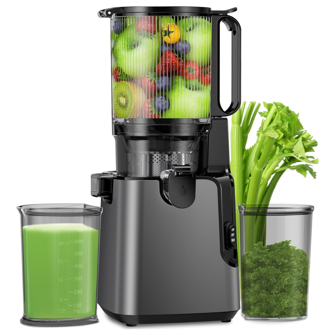 YPONE 400W Slow Masticating Juice Extractor W/ 5.8" Larger Feed Chute