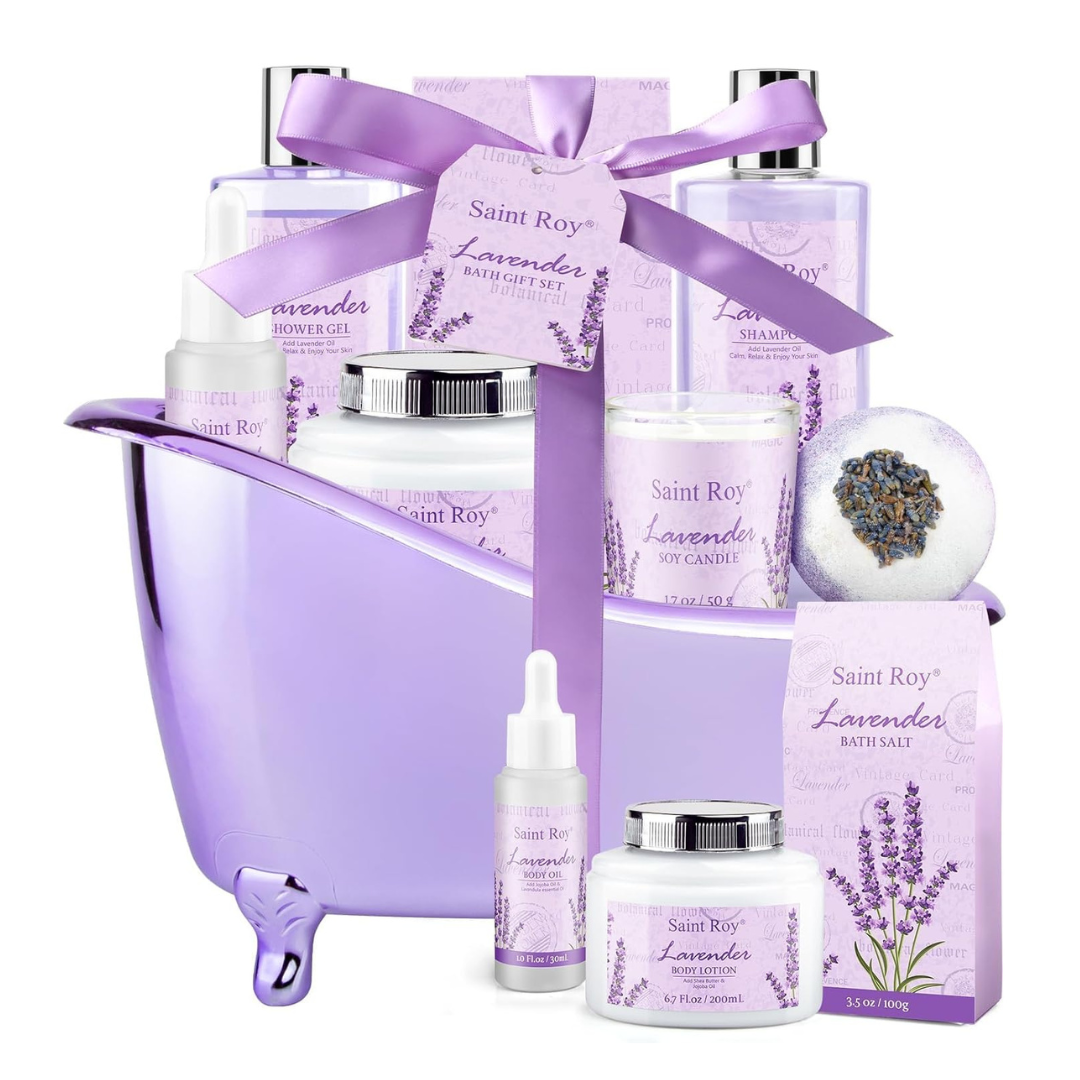 Lavender Scented Spa Gift Basket For Women