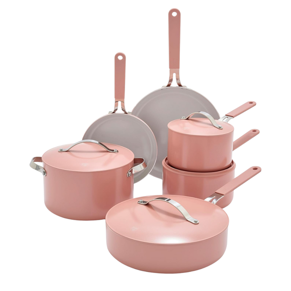 10-Piece GreenLife Ceramic Nonstick Cookware Set