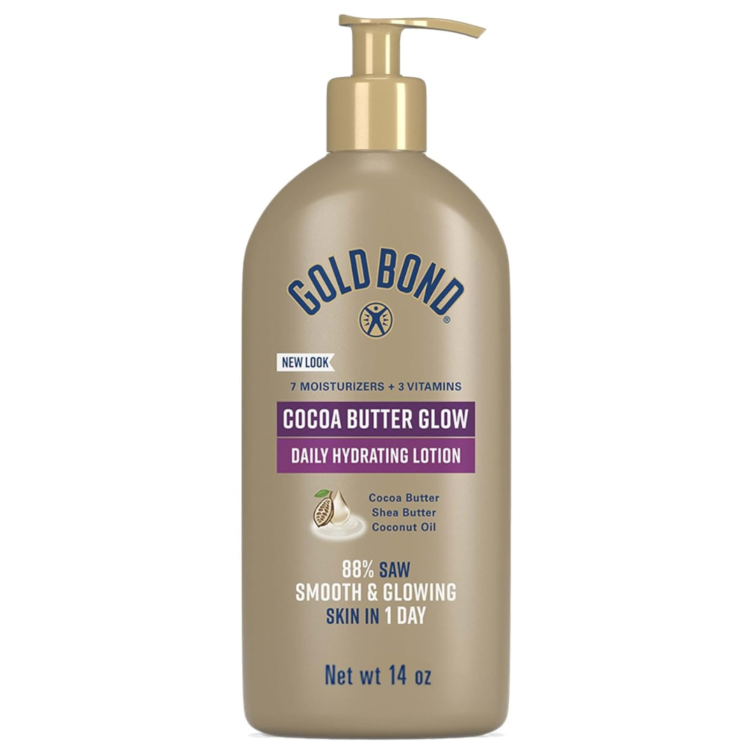 14oz Gold Bond Cocoa Butter Glow Daily Hydrating Lotion W/Shea Butter