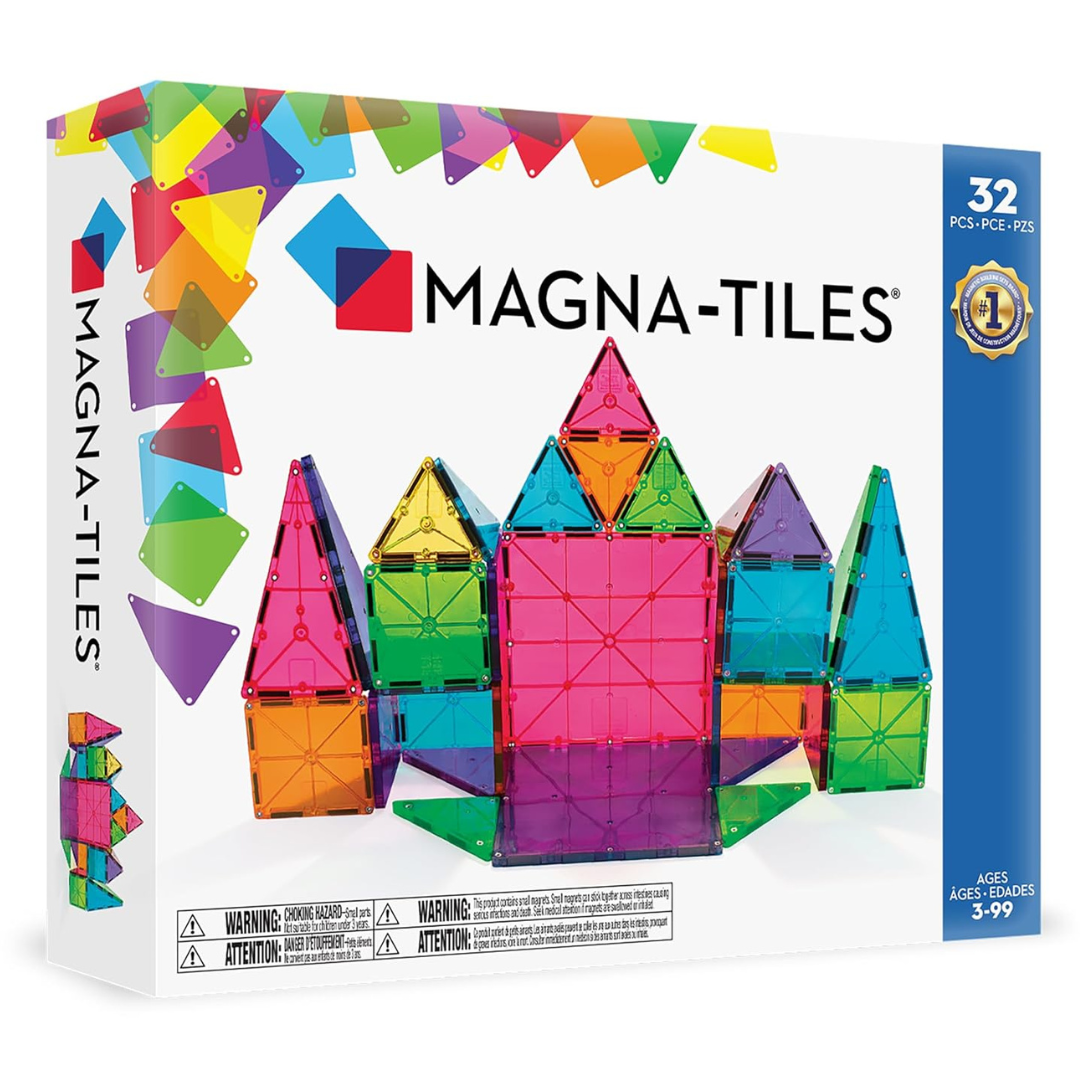 32-Piece Magna-Tiles The Original Award-Winning Magnetic Building Tiles
