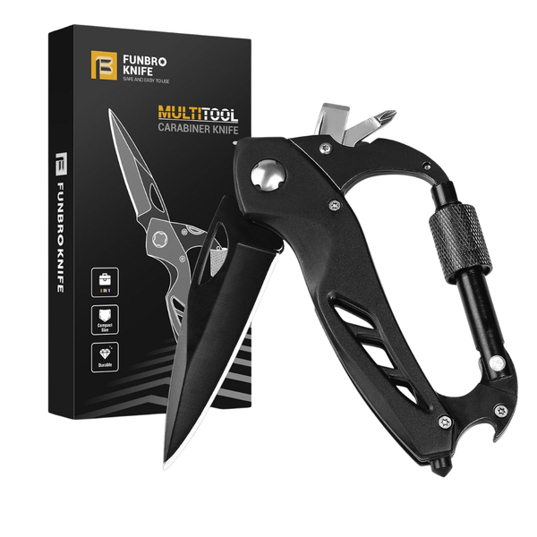 Funbro Multitool Carabiner With Pocket Knife