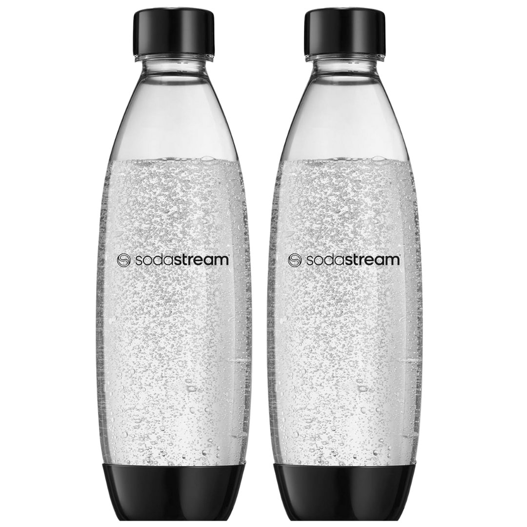 Set Of 2 SodaStream 1L Dishwasher Safe Slim Bottles
