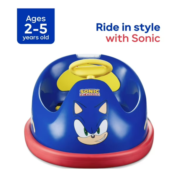 Voyager 6V Sonic The Hedgehog Electric Bumper Car Ride-On Toy