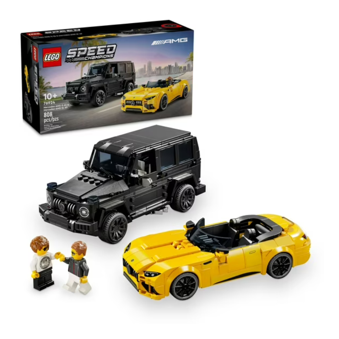 808-Piece LEGO Speed Champions Mercedes-AMG G 63 & SL 63 Car Set