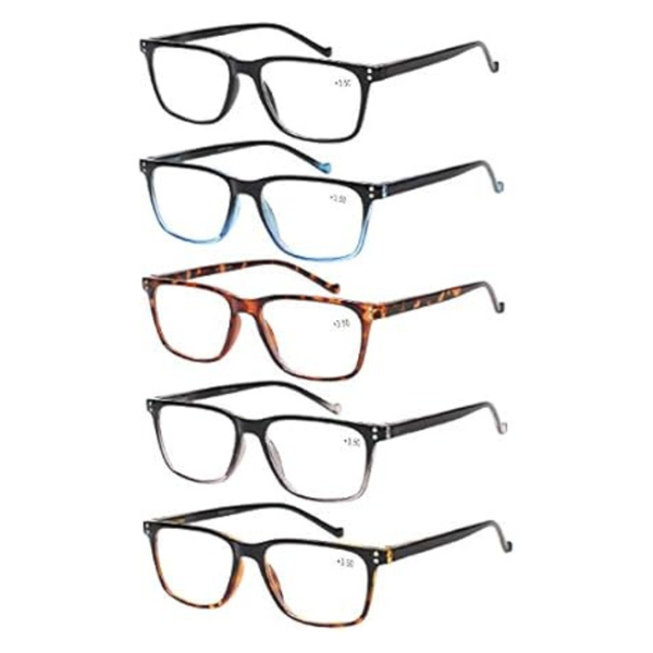 10-Pack Joschoo 1.75x Unisex Spring Hinges Reading Glasses