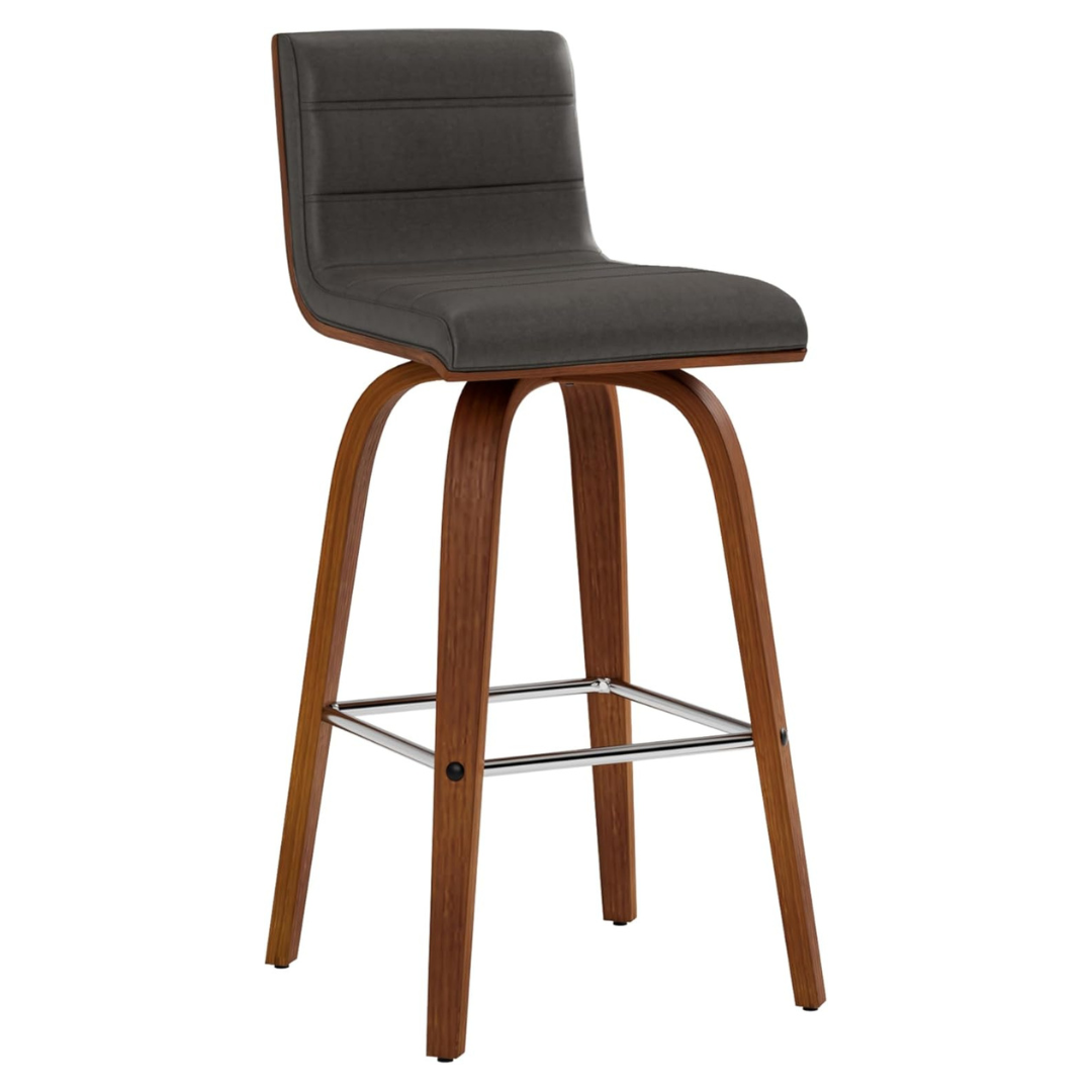 Armen Living Vienna 26" Counter Height Swivel Wood Bar Stool