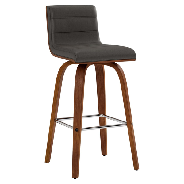 Armen Living Vienna 26" Counter Height Swivel Wood Bar Stool
