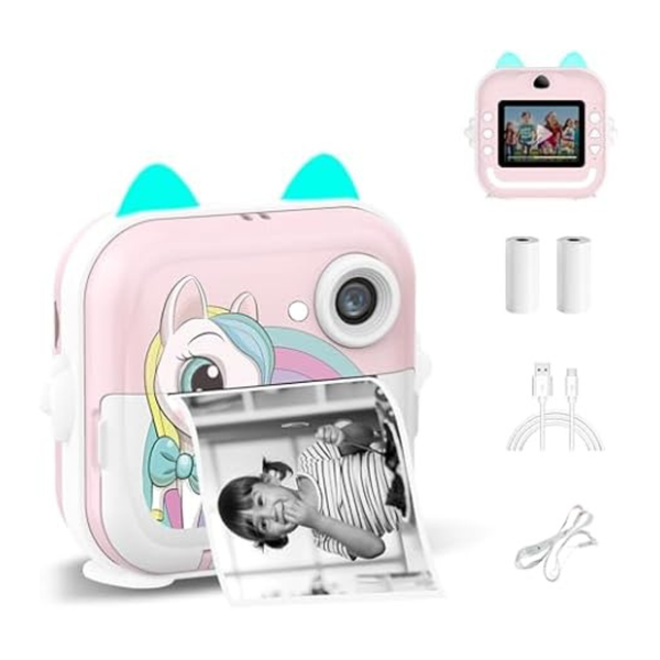 Kids' Instant Print Digital Camera W/ Print Paper & 32G Card