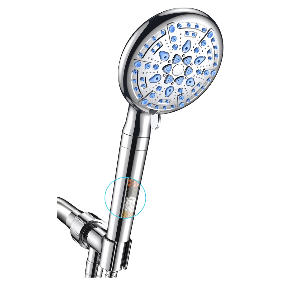 Ophanie 9-Setting Handheld Shower Head W/ High Pressure & Filter