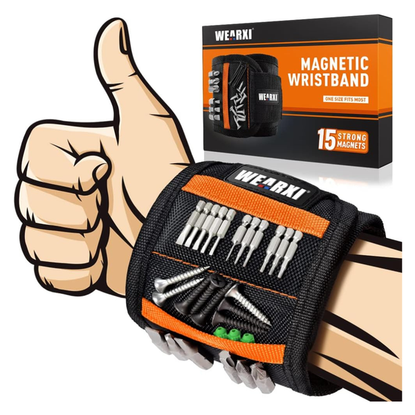 WEARXI Magnetic Wristband For Small Tools, Screws, Nails, Drill Bits & More