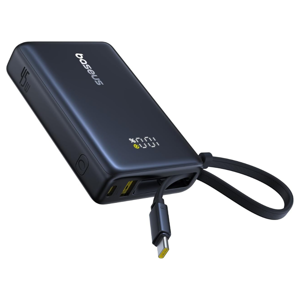 10000mAh Baseus PD 45W Portable Power Bank With Built-in USB-C Cable