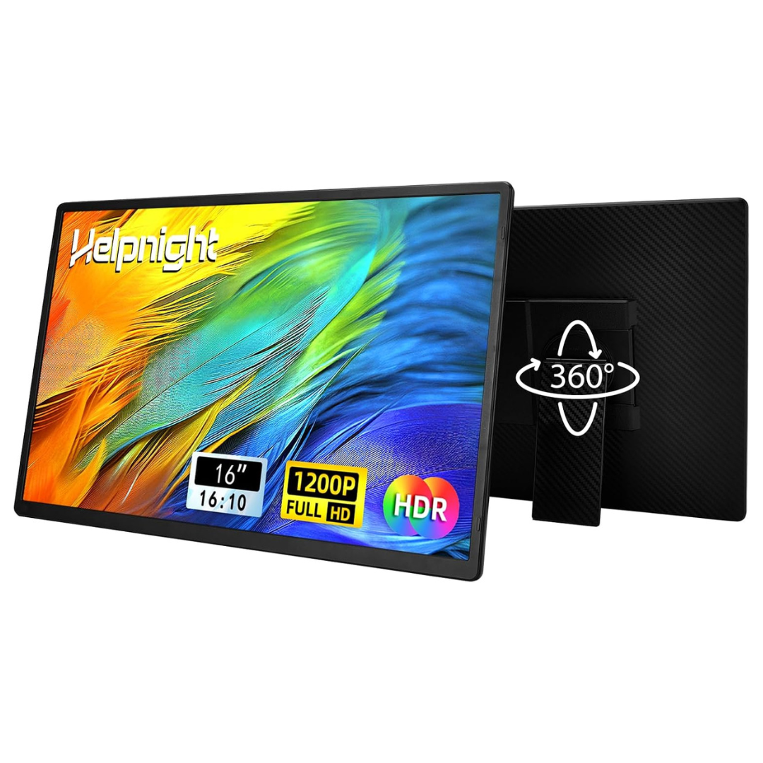 16" Helpnight Portable WUXGA IPS Monitor