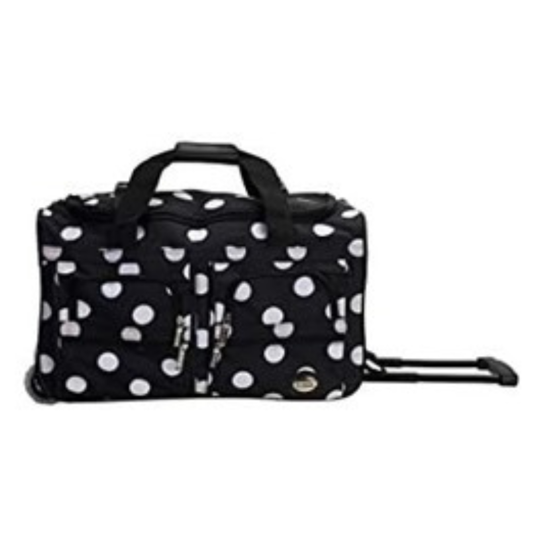 Rockland 22" Rolling Duffel Bag (Black Dot)