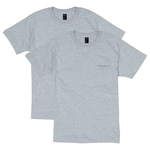 2-Pack Hanes Men's Cotton Beefy Short Sleeve T-Shirts (M-XL In Light Steel)