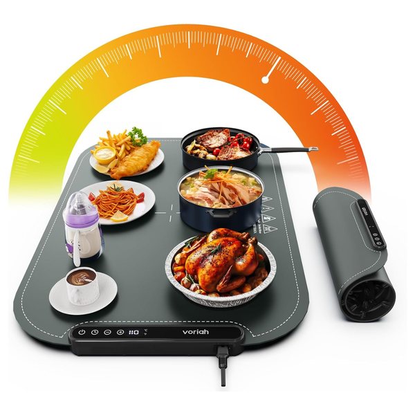 26" x 16" Electric Silicone Roll-up Food Warming Mat (Dark Gray)