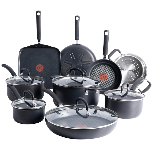 T-fal E918SE 14-Piece Hard Anodized Nonstick Cookware Set
