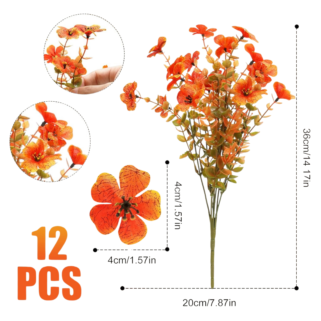 12 Bundles Artificial Fake Faux Mums