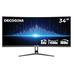 34" Deco Gear DGLUX340 Curved WQHD 100Hz 1ms HDR Monitor