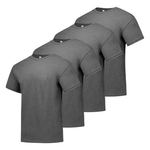 4-Pack Hanes Men's Essentials Short Sleeve T-shirt (Charcoal Heather)