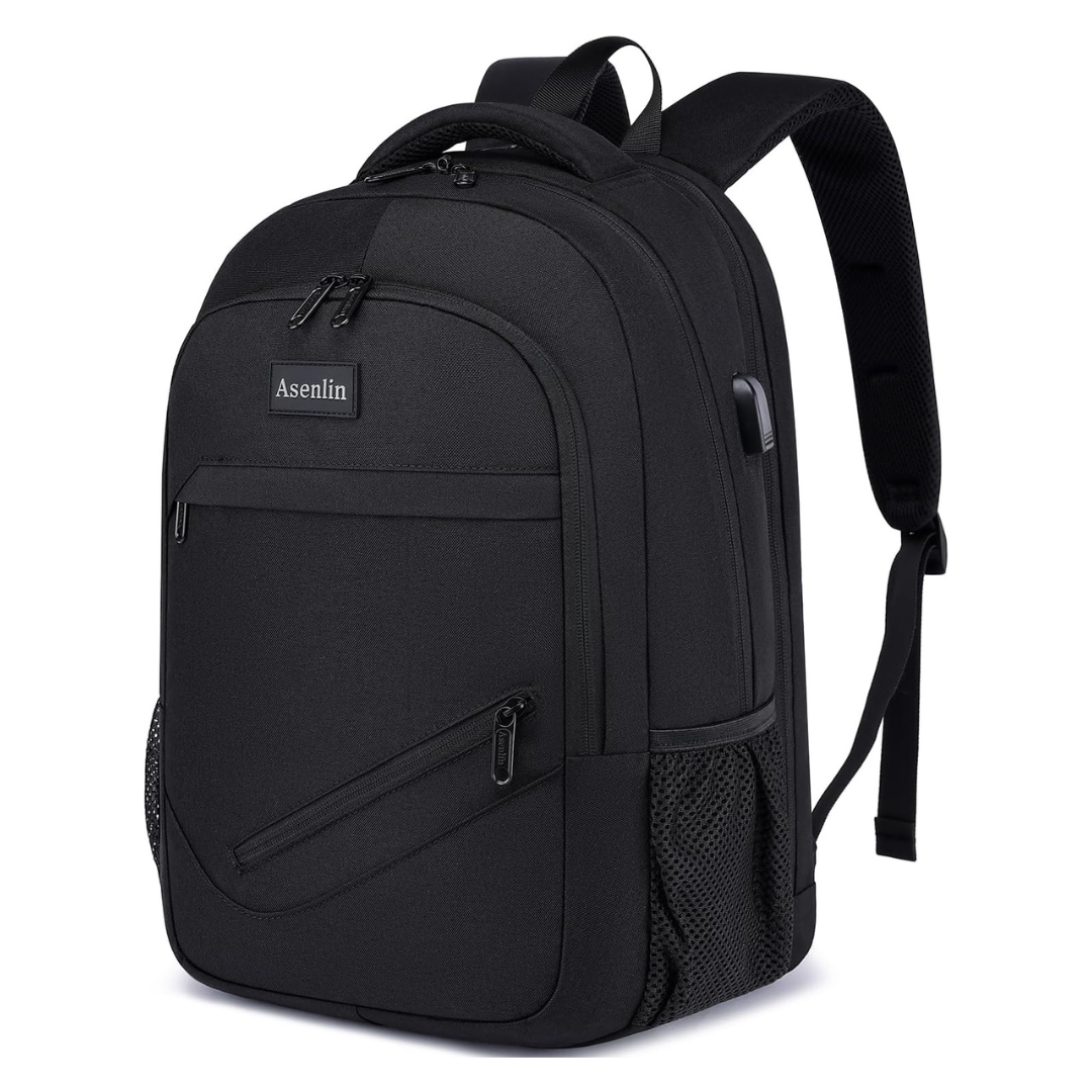 17.3" Slim Sturdy Laptop Backpack With USB Charging Port