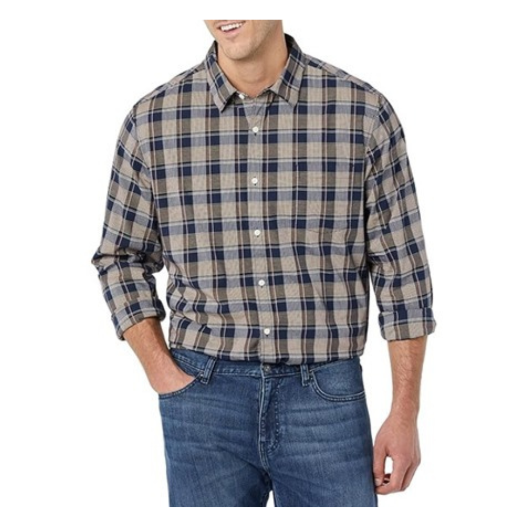 Amazon Essentials Men's Stretch Poplin Shirt (Various)