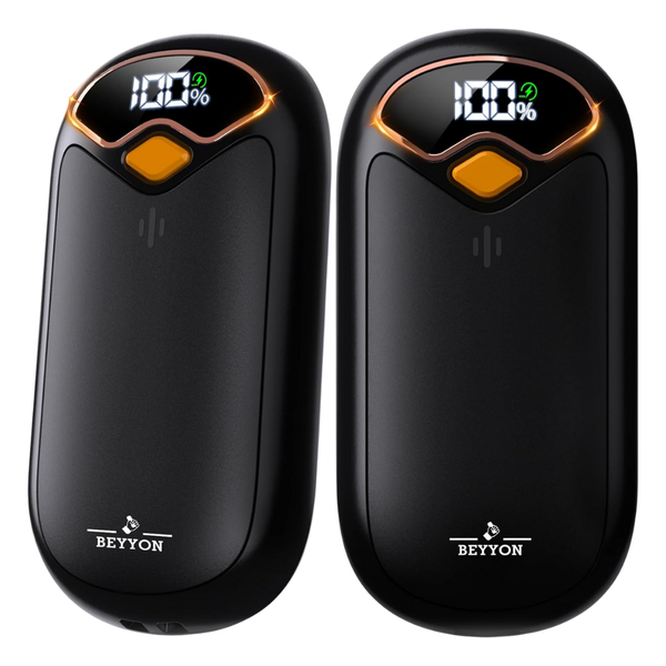 2-Pack BEYYON Rechargeable Electric Hand Warmers With LED Display
