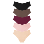 Womens Seamless No-Show Bikini Panties (Multipack)