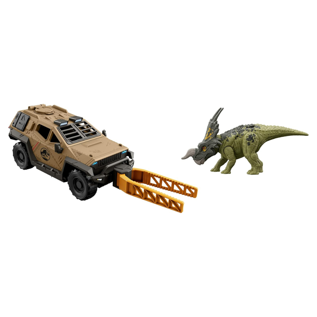 Jurassic World Mission Mayhem Truck & Dinosaur Action Figure Toy Set