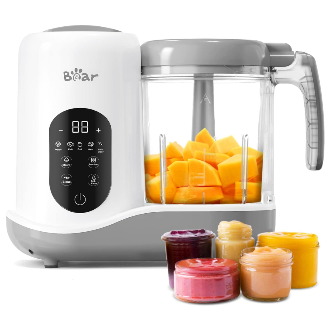 BEAR One Step Baby Food Processor Steamer Puree Blender