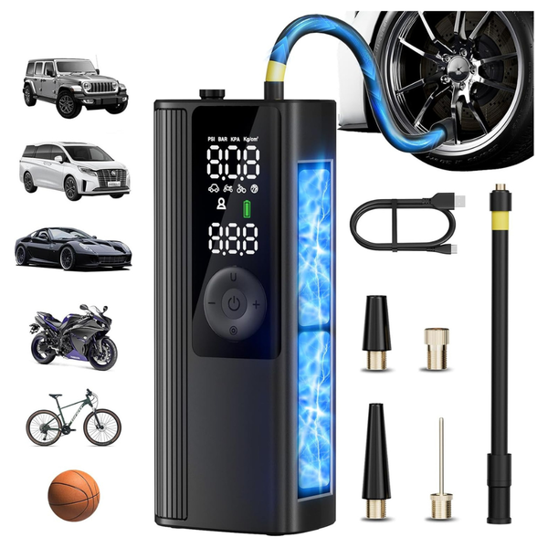 150 PSI Portable Cordless Tire Inflator Air Compressor wW/ LED Light
