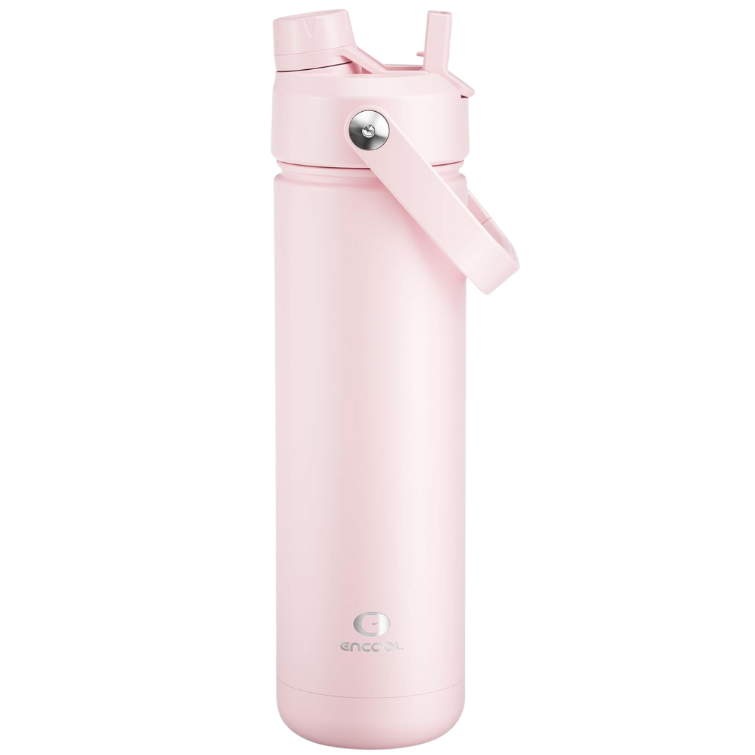26-Oz Insulated Stainless Steel Water Bottle W/ Straw & Twist Cap (Various)