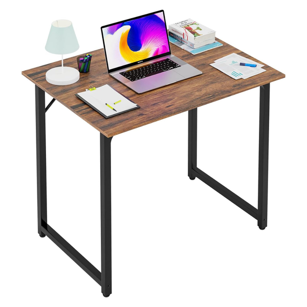 32" Metal Frame Computer Desk With Adjustable Feet