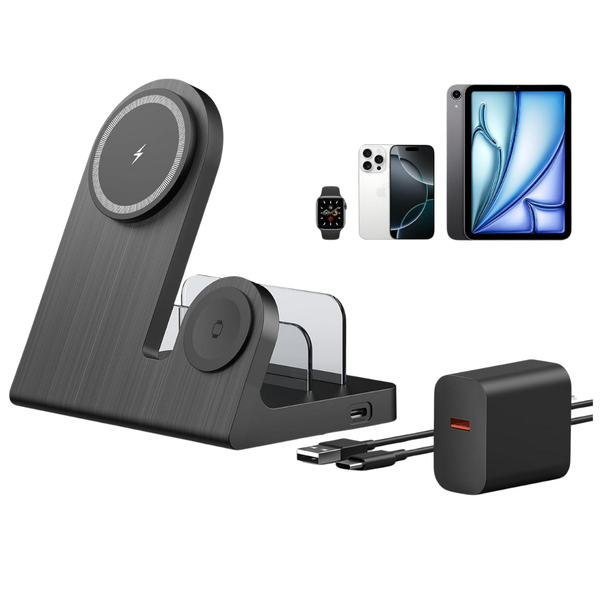 3-In-1 MagSafe 18W Wireless Charging Station