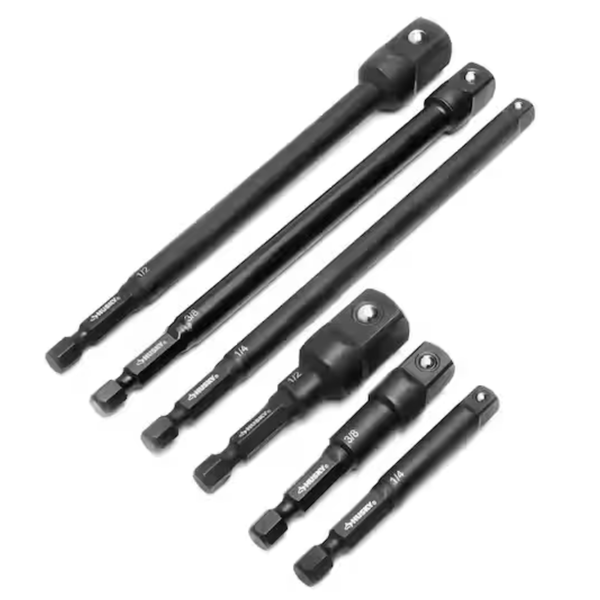 6-Piece Husky 1/4" Drive Impact Driver Socket Adapter Set