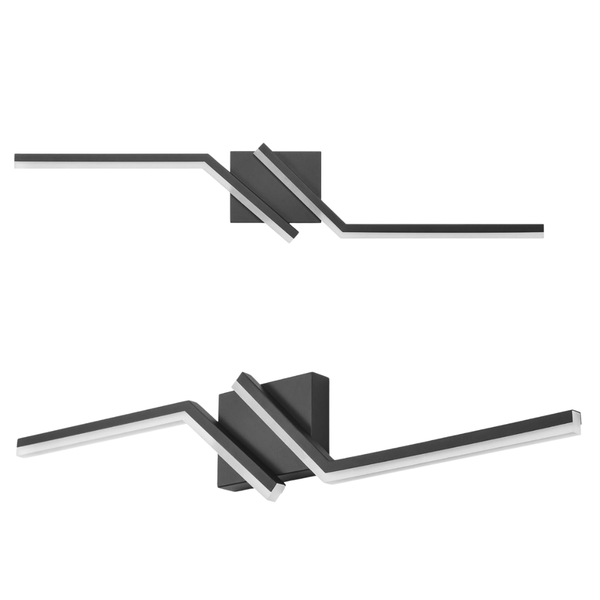 32" Modern Black Over-Mirror Bathroom Vanity Light