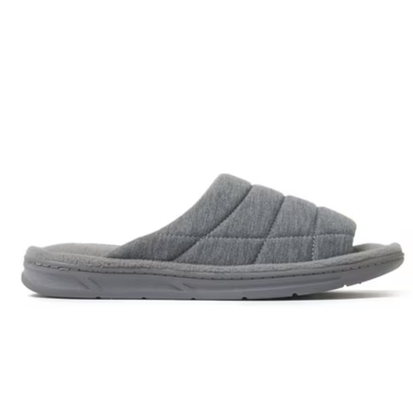 Dearfoams Cozy Comfort Men's Quilted Jersey Slide Slippers