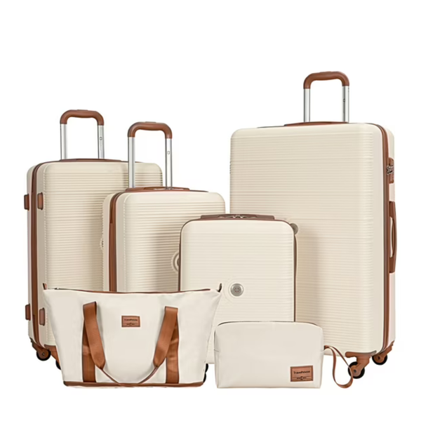 6 Piece Travelhouse Hardside Luggage Set with Spinner Wheels.(Various)