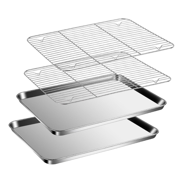 Stainless Steel Baking Sheets with Cooling Racks
